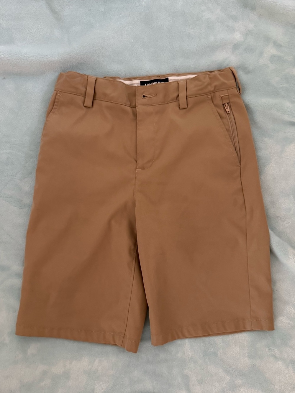 NWOT Boys LANDS END UNIFORM Chino Shorts in Tan